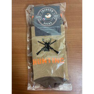 New Irisgod Socks Deer I'd Rather Be Hunting Size 6-13 Unisex Adults Brown